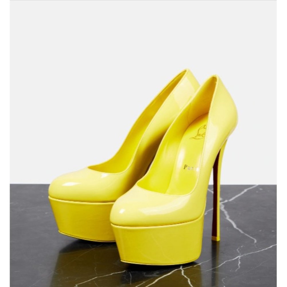 Christian Louboutin Dolly Alta Patent Leather Pump RSP $1195 8.5 US / 38.5 EU/FR